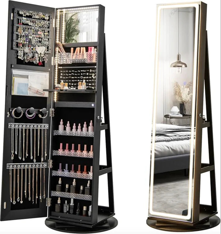 Mobile Portagioie con Specchio LED 360°